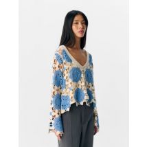 Vêtements OBJELENA RE L/S KNIT PULLOVER CC2 SS Bleu - OBJECT - Disponible en M