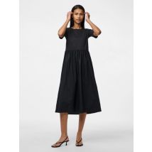 Vêtements PCTONYA SS MIDI DRESS WVN Noir - Pieces - Disponible en S