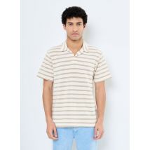 Vêtements ONSIAN REG STRIPE STRUCT SS RESORT POLO Beige - Only & Sons - Disponible en XL
