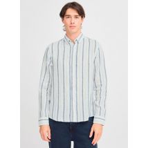 Kleding CFDYLAN LS BD striped linen shirt Wit - Casual Friday - Beschikbaar in XXL