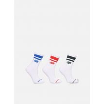 New Balance Everyday Stripe Midcalf 3 Pack Blanc - Chaussettes et collants - Disponible en 35 - 38