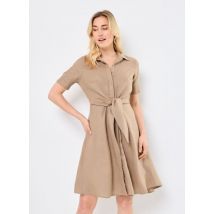 Kleding Wakana-Elbow Sleeve-Day Dress Beige - Lauren Ralph Lauren - Beschikbaar in 44