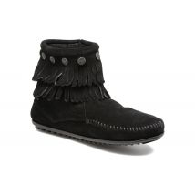 Minnetonka Double Fringe side zip boot - Ankle boots Women, Black