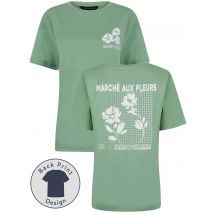 T-Shirts Coleman Graphic Motif Cotton Crew Neck T-Shirt with Back-Print in Green Bay - Weekend Vibes / 14 - Tokyo Laundry