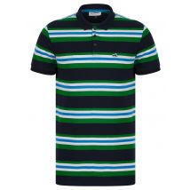 Polo Shirts Shavers Yarn Dyed Striped Cotton Pique Polo Shirt in Jolly Green - Le Shark / S - Tokyo Laundry