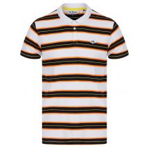 Polo Shirts Urlwin Yarn Dyed Striped Cotton Pique Polo Shirt in Carrot - Le Shark / M - Tokyo Laundry