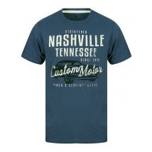 T-Shirts Nash Car Motif Cotton Jersey T-Shirt in Vintage Indigo - South Shore / S - Tokyo Laundry