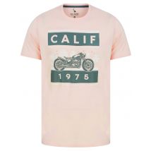 T-Shirts Calif Bike Motif Cotton Jersey T-Shirt in Chalk Pink - South Shore / S - Tokyo Laundry