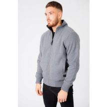 Hoodies / Sweatshirts Percy Funnel Neck Zip Through Chunky Sweat With Borg Lining In Mid Grey Marl - Dissident / L - Tokyo Laundry