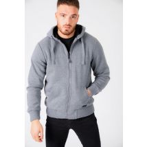 Hoodies / Sweatshirts Bolo 2 Zip Through Chunky Hoodie With Borg Lining In Mid Grey Marl - Dissident / XXL - Tokyo Laundry