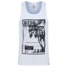Vests WC Cali Motif Print Cotton Vest Top in Optic White - South Shore / XL - Tokyo Laundry