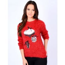 Jumpers Baubles Sequin Novelty Christmas Jumper In Red - Merry Christmas / L - Tokyo Laundry