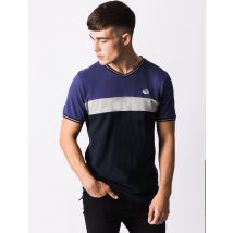 T-Shirts Maddams Colour Block V Neck Cotton T-Shirt In Deep Cobalt - Le Shark / S - Tokyo Laundry