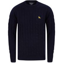 Jumpers Murph Cable Knit Crew Neck Jumper in Ink Navy - Kensington Eastside / XL - Tokyo Laundry