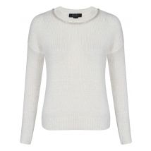 Jumpers Womens Amara Reya Teasel Crew Neck Jumper in Ivory / 12 - Tokyo Laundry