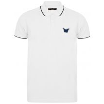 Polo Shirts Monarch Cotton Polo Shirt with Butterfly Print in White / S - Tokyo Laundry