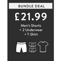 Custom Bundle Bundle Deal - Men's Shorts + 2 Underwear+ T-Shirt for £21.99* - Tokyo Laundry