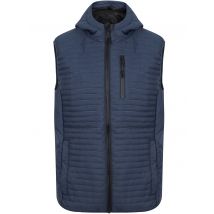 Coats / Jackets Colwyn Bay Embossed Quilted Gilet with Hood in Mood Indigo - Dissident / S - Tokyo Laundry