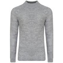 Jumpers Domino Turtle Neck Knitted Jumper in Light Silver Marl - Dissident / XXL - Tokyo Laundry