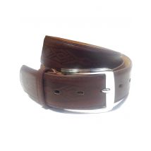 Accessory Mens Kurt Aztec Leather Belt in Brown / XXL (44" - 49") - Tokyo Laundry