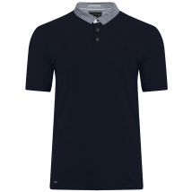 Polo Shirts Dunstable Chambray Collar Polo Shirt in True Navy - Kensington Eastside / S - Tokyo Laundry