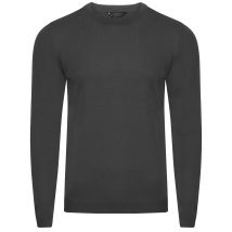 Jumpers Henriks Cotton Knit Jumper in Charcoal - Kensington Eastside / XL - Tokyo Laundry