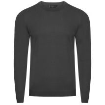 Jumpers Henriks Cotton Knit Jumper in Charcoal - Kensington Eastside / XL - Tokyo Laundry