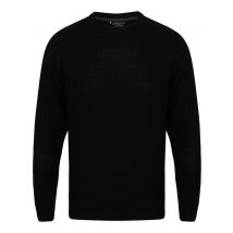 Jumpers Novi Crew Neck Texture Knitted Jumper in Black - Kensington Eastside / XXL - Tokyo Laundry