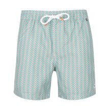 Swim Shorts Angelos Chevron Print Swim Shorts In Aquifer - Le Shark / S - Tokyo Laundry
