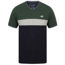 T-Shirts Maddams Colour Block V Neck Cotton T-Shirt In Green - Le Shark / S - Tokyo Laundry