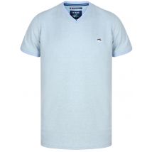T-Shirts Kilner Cotton Pique V Neck T-Shirt In Light Blue - Le Shark / S - Tokyo Laundry