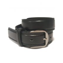 Accessory Mens Sidney Matte Finish Slim Leather Belt in Black / XXL (44" - 49") - Tokyo Laundry