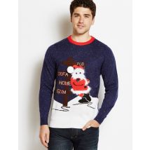 Jumpers Merry Christmas navy Drunk Santa jumper / S - Tokyo Laundry