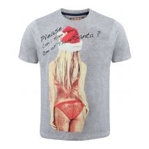 T-Shirts Merry Christmas Please Santa grey xmas t-shirt / XL - Tokyo Laundry