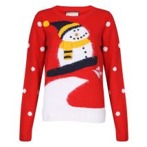 Jumpers Womens Merry Christmas Sweet William Red Knitted Xmas Jumper / 12 - Tokyo Laundry