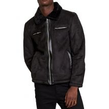 Coats / Jackets Rufus Faux Suede Fur Lined Aviator Jacket in Black / M - Tokyo Laundry