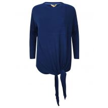 Jumpers Cloverfield Tie Front Jumper in Blue Depths - Plum Tree / L - Tokyo Laundry