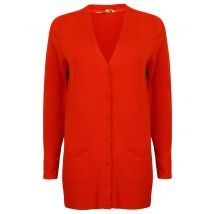 Cardigans Wycliffe Button Up Cardigan in Molten Lava Red - Plum Tree / S - Tokyo Laundry