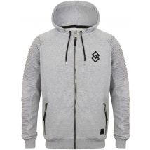 Hoodies / Sweatshirts St Angus Ribbed Panel Zip Through Hoodie in Light Grey Marl - Saint & Sinner / XS - Tokyo Laundry