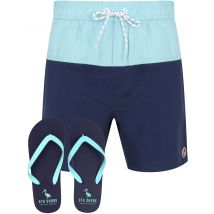 Swim Shorts Keone Swim Shorts With Free Matching Flip Flops In Petit Four Blue - South Shore / S - Tokyo Laundry