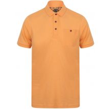 Polo Shirts Plata Cotton Jersey Slub Polo Top In Pumpkin - South Shore / S - Tokyo Laundry