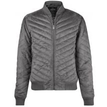 Coats / Jackets Myers Quilted Suede Bomber Jacket in Grey / L - Tokyo Laundry