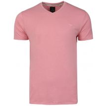 T-Shirts Charlie V Neck Cotton Basic T-Shirt in Pink / S - Tokyo Laundry