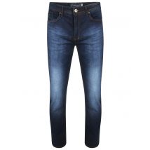Jeans Blythe Straight Fit Denim Jeans in Dark Indigo Stone Wash / W30/L30 - Tokyo Laundry