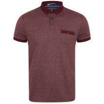 Polo Shirts Lapse Jacquard Polo Shirt with Chest Pocket In Wine Tasting - Le Shark / S - Tokyo Laundry