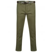 Trousers Mackay Cotton Chino Trousers With Belt in New Khaki / W30/L32 - Tokyo Laundry