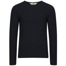 Jumpers Tymon Ripple Stitch Jumper in Dark Navy / XL - Tokyo Laundry