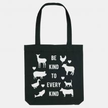 Be Kind To Every Kind Woven Tote Bag, Vegan Gift