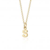 Gold Plated Letter Charm Necklace