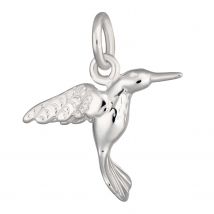 Silver Hummingbird Charm